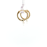 Lady's 14k Yellow Gold Dancing Diamond Huggie Earrings | 0.16ct