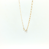 Lady's 14K Yellow Gold Three-Stone Dancing Diamond Necklace