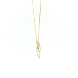 14K Yellow Gold Dancing Diamond Heart Pendant