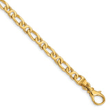 14K 18 inch 4.8mm Hand Polished Fancy Link with Fancy Lobster Clasp Chain LK359