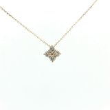 14K Yellow Gold 0.49Twt Round Natural Diamond Solitaire Pendant | 18" Chain