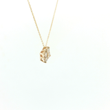 14K Yellow Gold 0.49Twt Round Natural Diamond Solitaire Pendant | 18" Chain