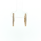 14K Yellow Gold Inside-Out Diamond Hoop Earrings | 0.48ctw