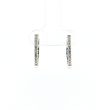 14K White Gold Inside-Out Diamond Hoop Earrings | 0.50ctw