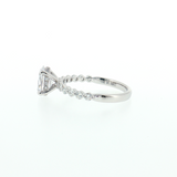 14k White Gold Hidden Halo Oval Semi-Mount | 0.45ctw Size 6.5
