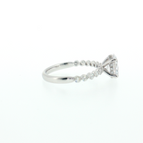 14k White Gold Hidden Halo Oval Semi-Mount | 0.45ctw Size 6.5