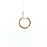 14k Yellow Gold Single Princess Diamond Hoop Earring | 0.42Twt