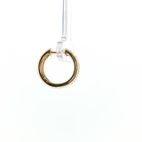 14k Yellow Gold Single Princess Diamond Hoop Earring | 0.42Twt