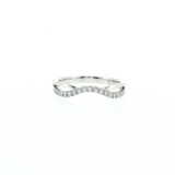 14k White Gold Diamond Contour Wedding Band | 0.17Twt G/H SI