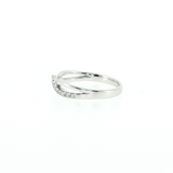 14k White Gold Diamond Contour Wedding Band | 0.17Twt G/H SI