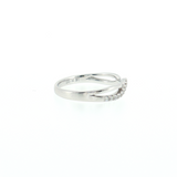 14k White Gold Diamond Contour Wedding Band | 0.17Twt G/H SI