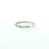 Lady's 14k White Gold Vintage Diamond Wedding Band | 0.08Twt G/H SI