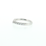 14k White Gold 0.49Twt Diamond Contour Wedding Band | Size 6.5