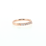 Lady's 14k Rose Gold 0.52Twt Diamond Contour Wedding Band | Size 6.5