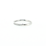 14k White Gold Diamond Tapered Open Shank Enhancer Band | 0.19Twt