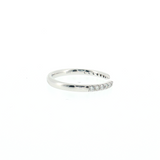 14k White Gold Diamond Tapered Open Shank Enhancer Band | 0.19Twt