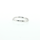 14k White Gold Chevron V-Style Open Shank Contour Band | Size 6.5