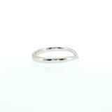 14k White Gold Chevron V-Style Open Shank Contour Band | Size 6.5