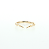 14k Yellow Gold Chevron V-Style Open Shank Contour Band | Size 6.5