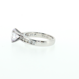 14kt White Gold Channel Set Semi-Mount with 2ct Round CZ Center