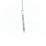 0.40ctw Diamond Cross Pendant 14K White Gold | 18" Necklace