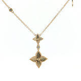 14K Yellow Gold Diamond Star Necklace | 0.08ctw Natural Diamonds
