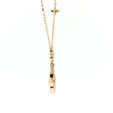 14K Yellow Gold Diamond Star Necklace | 0.08ctw Natural Diamonds