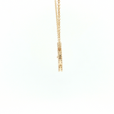 14K Yellow Gold Clover Charm Necklace | 18" Polished Cable Link