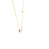 14K Yellow Gold Graduated Diamond Necklace | 0.34ctw Bezel-Set