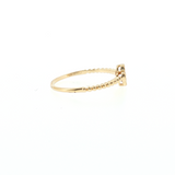 14K Yellow Gold Clover Diamond Vintage Fashion Ring - Size 7