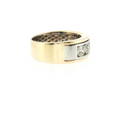 2.09ctw Diamond Two-Tone 14K Gold Men's Wedding Band