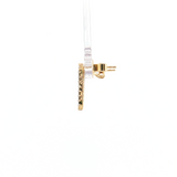 14K Yellow Gold Wave Style Diamond Drop Earrings | 0.22ctw
