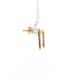 14K Yellow Gold Wave Style Diamond Drop Earrings | 0.22ctw