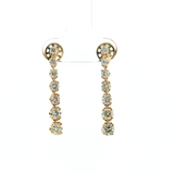 1.79ctw Diamond Journey Dangle Earrings in 14K Yellow Gold
