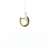 14K Yellow Gold 0.19ctw Diamond Hoop Earrings