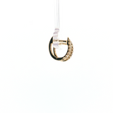 14K Yellow Gold 0.19ctw Diamond Hoop Earrings