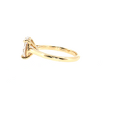 14k Yellow Gold Solitaire Semi-Mount Ring - Oval 3ct CZ | Size 6.5