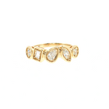 14K Yellow Gold Multi-Shape Diamond Wedding Band 0.45 CTW Size 6.5