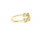 14K Yellow Gold Multi-Shape Diamond Wedding Band 0.45 CTW Size 6.5