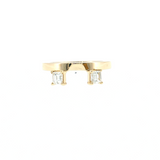 14K Yellow Gold Asscher Diamond Enhancer Wedding Band (0.40 CTW)