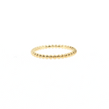 14K Yellow Gold 2mm Bead Style Plain Wedding Band | Size 6.5