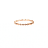 14K Rose Gold 2mm Bead Style Plain Wedding Band | Size 6.5