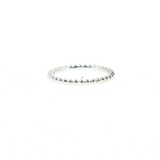 14K White Gold 2mm Bead Style Plain Wedding Band | Size 6.5