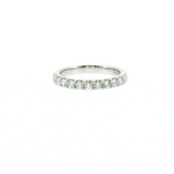 14k White Gold 0.51ctw Diamond Wedding Band (Size 6.5)
