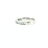 14k White Gold 0.49ctw Channel Set Diamond Wedding Band Size 6.5