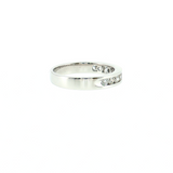 14k White Gold 0.49ctw Channel Set Diamond Wedding Band Size 6.5