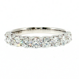 14K White Gold 1 Carat Diamond Prong Wedding Band Size 6.5