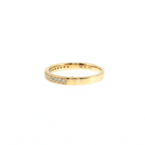 14K Yellow Gold Milgrain Pavé Diamond Wedding Band Size 6.5