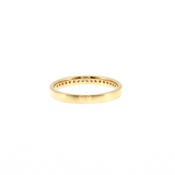 14K Yellow Gold Milgrain Pavé Diamond Wedding Band Size 6.5