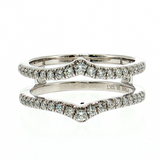 Platinum Diamond Ring Guard Enhancer Wedding Band Size 6.5